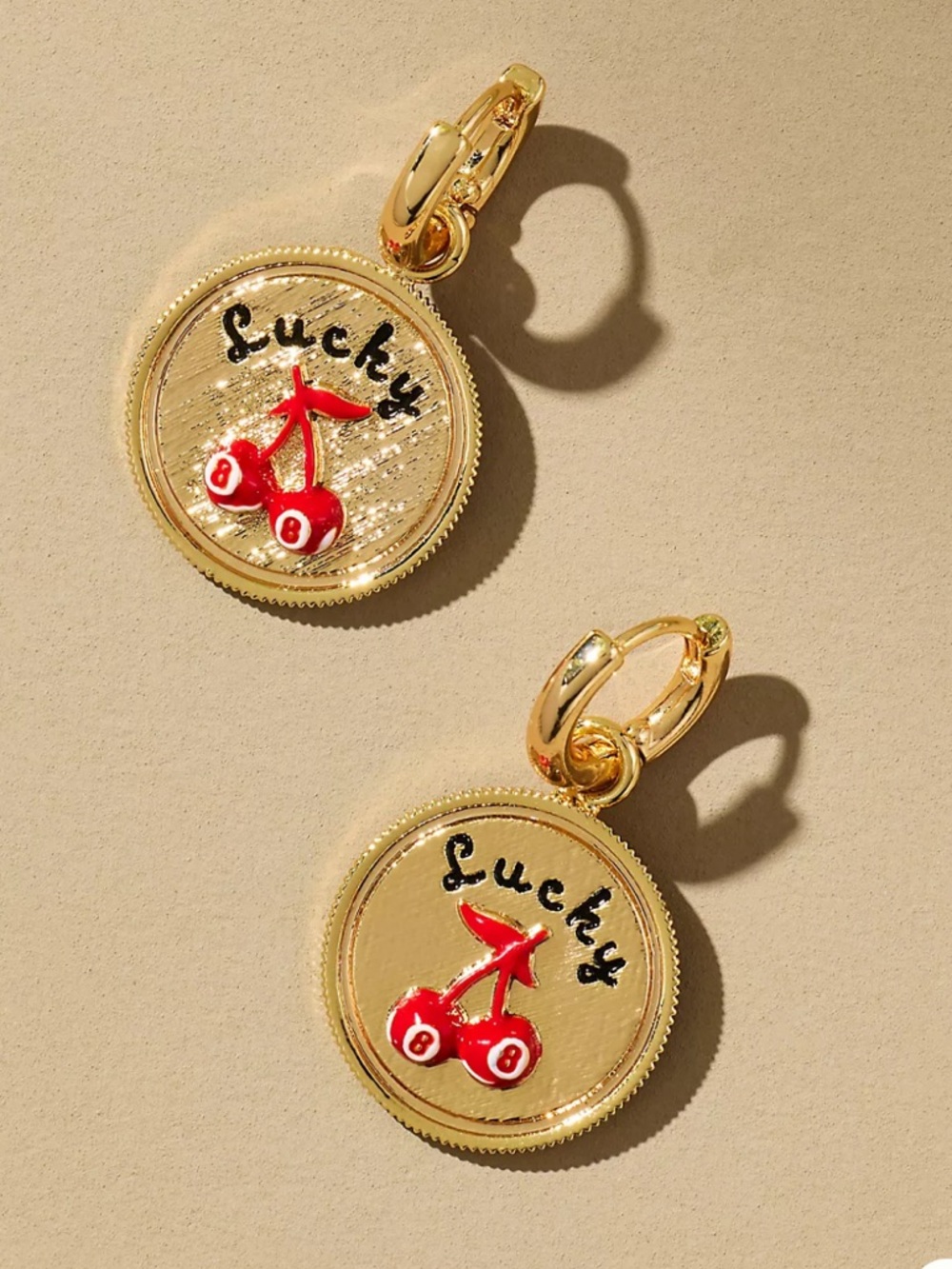 Lucky Charm Icon Huggie Hoop Earrings